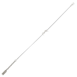 サンローラン ブレスレット YSL ロゴ メタル シルバー チェーンブレス  中古