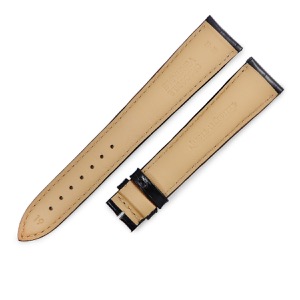 ジャガールクルト 腕時計パーツ 純正 クロコダイル ブラック 未使用 替え ストラップ クロコバンド ベルト 19mm シャイニー ブラック 黒 中古