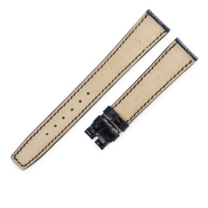 ヴァシュロン・コンスタンタン 腕時計パーツ 純正 クロコバンド クロコダイル ブラック 未使用 替え ベルト 交換 正規品 17mm シャイニー ブラック 黒 中古