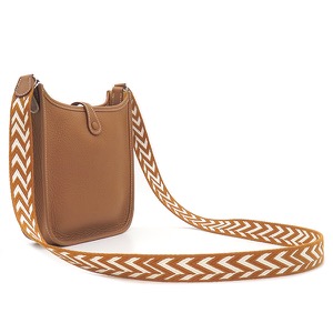 エルメス ショルダーバッグ エヴリンTPM ロング アマゾン ジグザグ トリヨンクレマンス ブラウン未使用 茶 中古