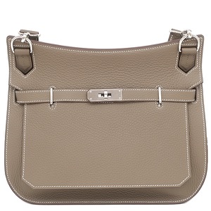 エルメス ショルダーバッグ ジプシエール28 トリヨンクレマンス グレー グレージュ  中古