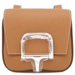 エルメス ショルダーバッグ デッラ カヴァッレリア ミニ ヴォーエプソン ブラウン 茶  中古