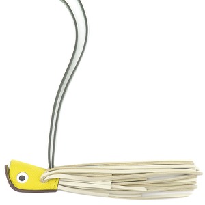 エルメス バッグチャーム ポワソン ヴォーエプソン マルチカラー未使用 黄色 オフホワイト 薄緑 魚 Poisson  中古