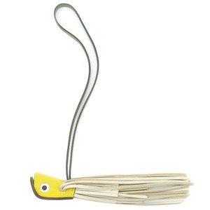 エルメス バッグチャーム ポワソン ヴォーエプソン マルチカラー未使用 黄色 オフホワイト 薄緑 魚 Poisson  中古