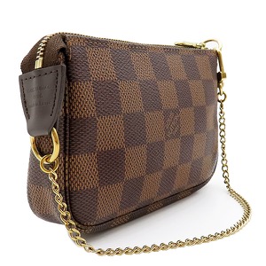 ルイヴィトン アクセサリーポーチ ミニ ポシェット アクセソワール ダミエキャンバス ブラウン ポーチ 茶 N58009 中古