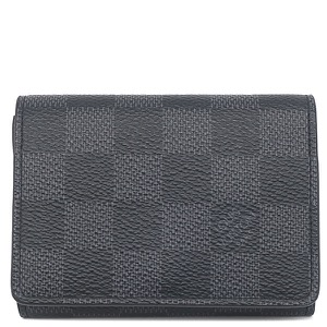 ルイヴィトン カードケース アンヴェロップ カルト ドゥ ヴィジット ダミエグラフィットキャンバス ブラック 黒  N63338 中古