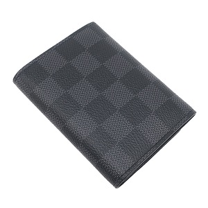 ルイヴィトン カードケース アンヴェロップ カルト ドゥ ヴィジット ダミエグラフィットキャンバス ブラック 黒  N63338 中古