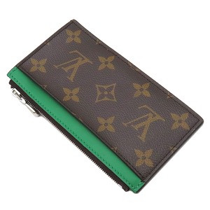 ルイヴィトン コインケース コインカード ホルダー モノグラムマカサー ブラック 黒 緑 フラグメントケース M81627 中古