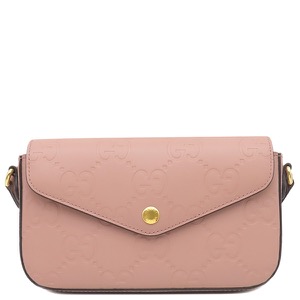 グッチ ショルダーバッグ GG スーパー ミニバッグ レザー ピンク 772794 中古