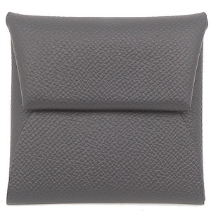 エルメス コインケース バスティア ヴォーエプソン グレー未使用 中古