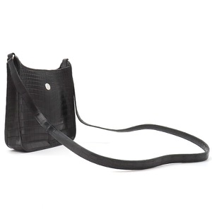 エルメス ショルダーバッグ ヴェスパ TPM ニロティカス ブラック 黒 クロコ  中古