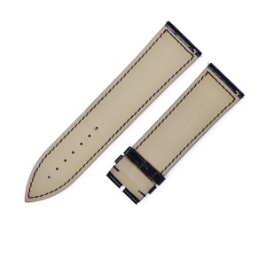 フランクミュラー 腕時計パーツ 純正 1100 1150 1200 ロングアイランド用 クロコバンド クロコダイル ブラック 新品同様 替え ベルト 24mm ブラック   中古