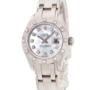 ロレックス デイトジャスト パールマスター 80319NG M番 K18WG無垢 純正ダイヤ シェル 自動巻き