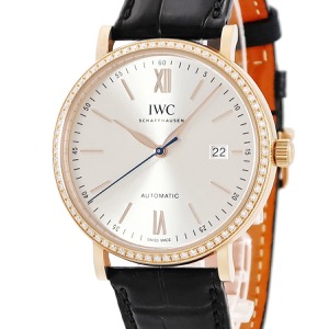 IWC ポートフィノ オートマティック IW356515 K18RG無垢 純正ダイヤ ローマン バー デイト 自動巻き