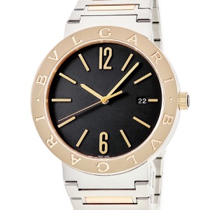 ブルガリ ブルガリブルガリ ソロテンポ 102930 BBP41SG K18PG×SS コンビ デイト ブラック 自動巻き