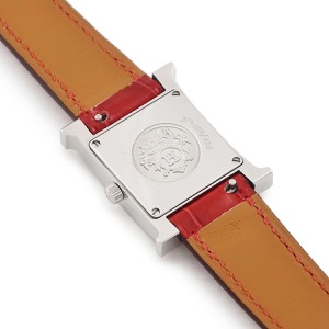 エルメス Hウォッチ PM HH1.210a H型 ホワイト アラビア スクエア 純正ダイヤ スモールモデル クオーツ