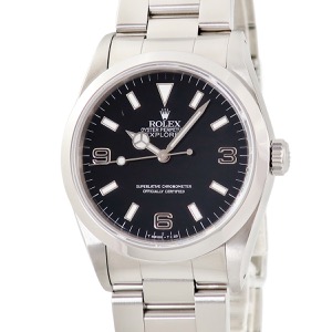 ロレックス エクスプローラー 1 14270 E番 ブラックアウト シルバーレター トリチウム 自動巻き