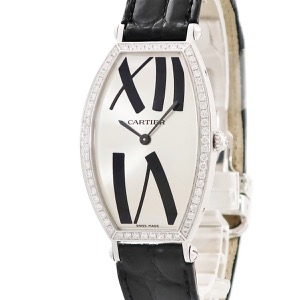 カルティエ トノー LM アニメーションダイヤル WE400831 K18WG無垢 純正ダイヤ ローマン トノウ 手巻き