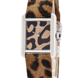 カルティエ タンクソロ SM パンテール モチーフ W5200015 レオパード ヒョウ柄 クオーツ