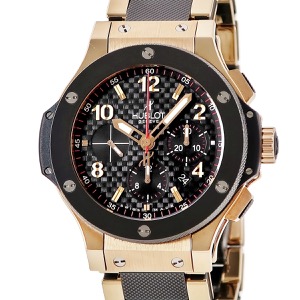 ウブロ ビッグバン ゴールド セラミック 301.PB.131.PB K18RG無垢 クロノグラフ ブラック 自動巻き