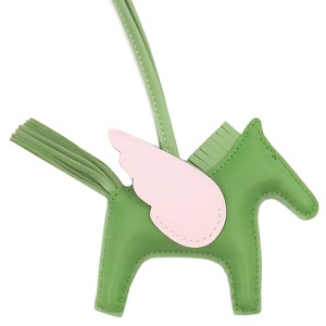 エルメス バッグチャーム ロデオPM ペガサス アニョーミロ グリーン 緑 ピンク  中古