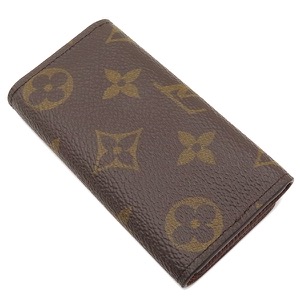 ルイヴィトン キーケース ミュルティクレ 4 モノグラムキャンバス ブラウン 茶 鍵入れ 4連 4本  M69517 中古