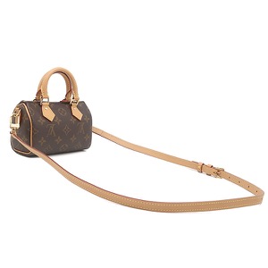 ルイヴィトン 2WAYバッグ ナノ スピーディ モノグラムキャンバス ブラウン ミニスピーディ ショルダーバッグ ハンドバッグ 茶 M81085 中古