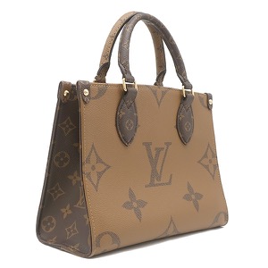 ルイヴィトン ハンドバッグ オンザゴー PM モノグラムキャンバス ブラウン 茶 コインケース付き ショルダーストラップ欠品 M46373 中古