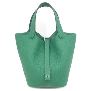 エルメス ハンドバッグ ピコタンロック PM トリヨンクレマンス グリーン未使用 緑  中古