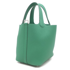 エルメス ハンドバッグ ピコタンロック PM トリヨンクレマンス グリーン未使用 緑  中古