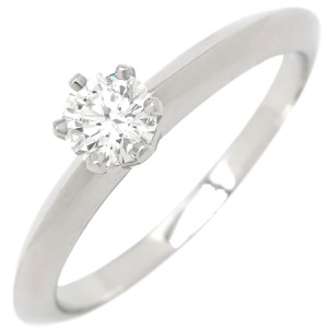 ティファニー リング 指輪 ソリティア ダイヤリング Pt950 シルバー T&Co. 一粒 1P プラチナ 中古