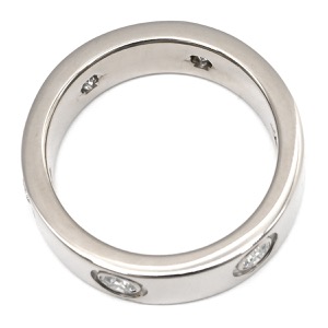 カルティエ リング 指輪 ラブリング フルダイヤ K18WG シルバー #50 LOVE Ring ホワイトゴールド WG Au750 18K 18金 6P 6石 6粒 中古