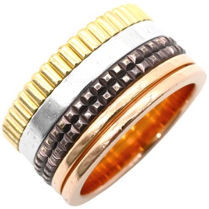 ブシュロン リング 指輪 キャトル クラシック ラージ K18YG ゴールド #T54(JP14) 750 18K ブラウンPVD JRG00257 中古