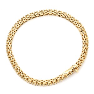 ブレスレット テニスブレスレット 2.84ct ダイヤモンド  K14YG ゴールド 14K YG 14金 一粒ダイヤ繋ぎブレス  中古