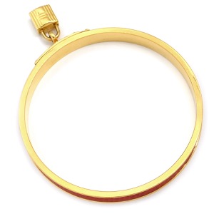 エルメス バングル ケリーバングル GP レッド カデナチャーム 中古