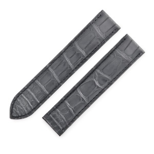 カルティエ 腕時計パーツ 純正 バックル用 クロコバンド クロコダイル グレー 未使用 ベルト 替え 純正SS製尾錠付き 18mm マット グレー 中古