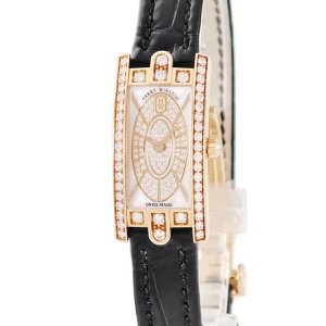 ハリーウィンストン アヴェニュー C ミニ エリプティック AVCQHM16RR045 新品同様 K18RG ダイヤ クオーツ