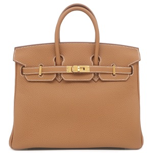 エルメス ハンドバッグ バーキン25 トゴ ブラウン 茶  中古
