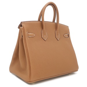 エルメス ハンドバッグ バーキン25 トゴ ブラウン 茶  中古