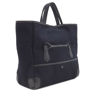 エルメス トートバッグ パスパス 35 キャンバス ネイビー 紺 黒 トート 2WAYバッグ 中古