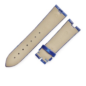 ブレゲ 腕時計パーツ 純正 クイーン オブ ネイプルズ用 クロコダイル ブルー 新品同様 替え クロコ ベルト ストラップ 18mm ブルー 青 中古