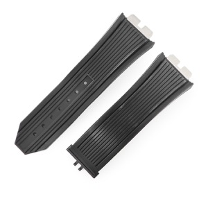 ウブロ 腕時計パーツ ビックバン ウニコ 411用 ラバーバンド ラバー ブラック 純正 替え ベルト ストラップ 28mm 黒 ブラック 中古
