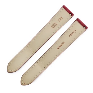 カルティエ 腕時計パーツ 純正 バックル用 カーフレザーバンド 牛革 レッド 新品同様 替え 牛革 ベルト ストラップ 16mm 赤 KD6WXAFM 中古