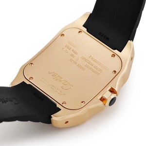 カルティエ サントス 100 LM 2007年限定モデル W20127Y1 K18PG無垢 ブラウン ローマン スクエア 自動巻き