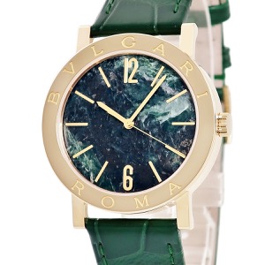 ブルガリ ブルガリブルガリ 50th アニバーサリー 104112 BBY38G 新品同様 K18YG無垢 グリーン 限定 自動巻き