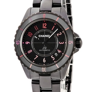 シャネル J12 BLUSH キャリバー 12.1 38mm H10312 新品同様 ブラック セラミック 黒 数量限定 自動巻き
