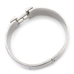 エルメス ブレスレット クリッククラックH GM メタル パープル Hブレス 中古