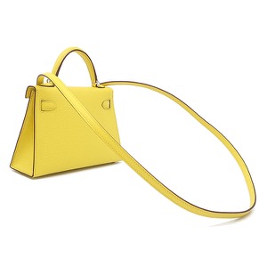 エルメス 2WAYバッグ ミニケリードゥ 外縫い シェーブル イエロー 黄色 ショルダー  中古