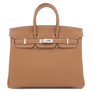 エルメス ハンドバッグ バーキン25 トゴ ブラウン未使用 茶  中古