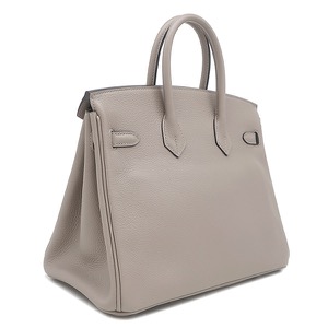 エルメス ハンドバッグ バーキン25 グレー グレージュ  中古